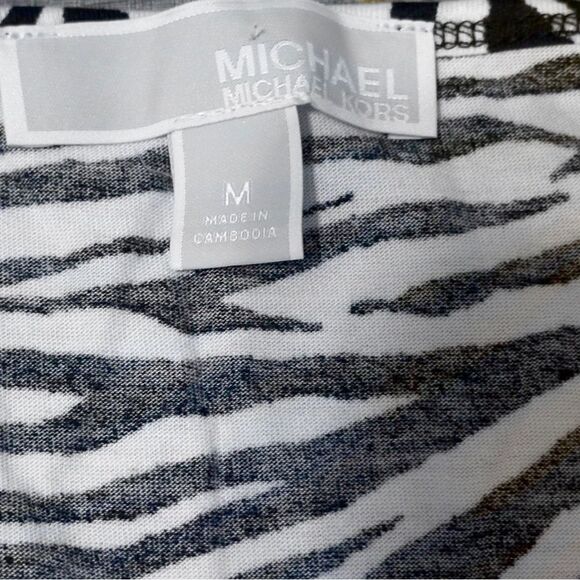 MICHAEL Michael Kors Black & White Zebra Sleeveless Jersey Dress MEDIUM - Picture 12 of 14